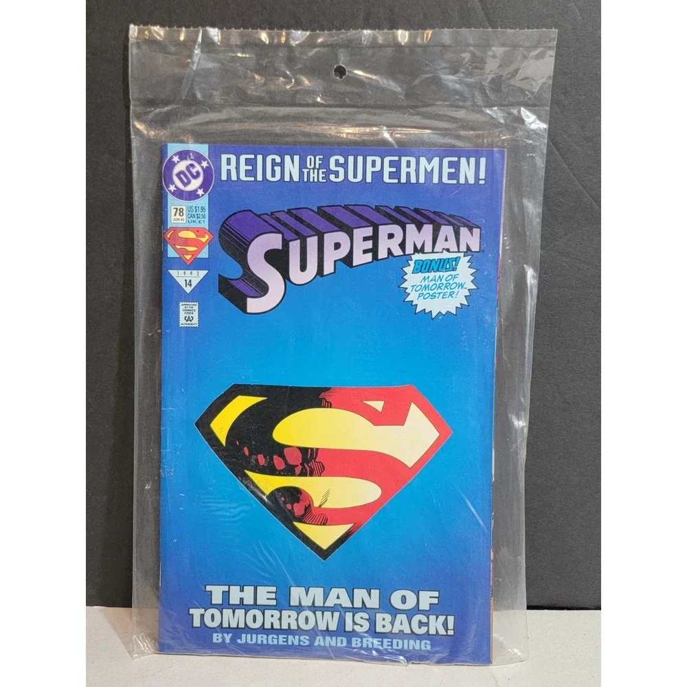 Superman #78 DC Comics The Man of Tomorrow is Back  1993